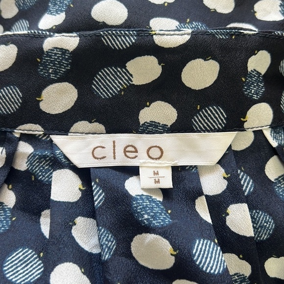 Cleo Navy Blue Polka Dot And Bow Tank Top Size M - Picture 9 of 13